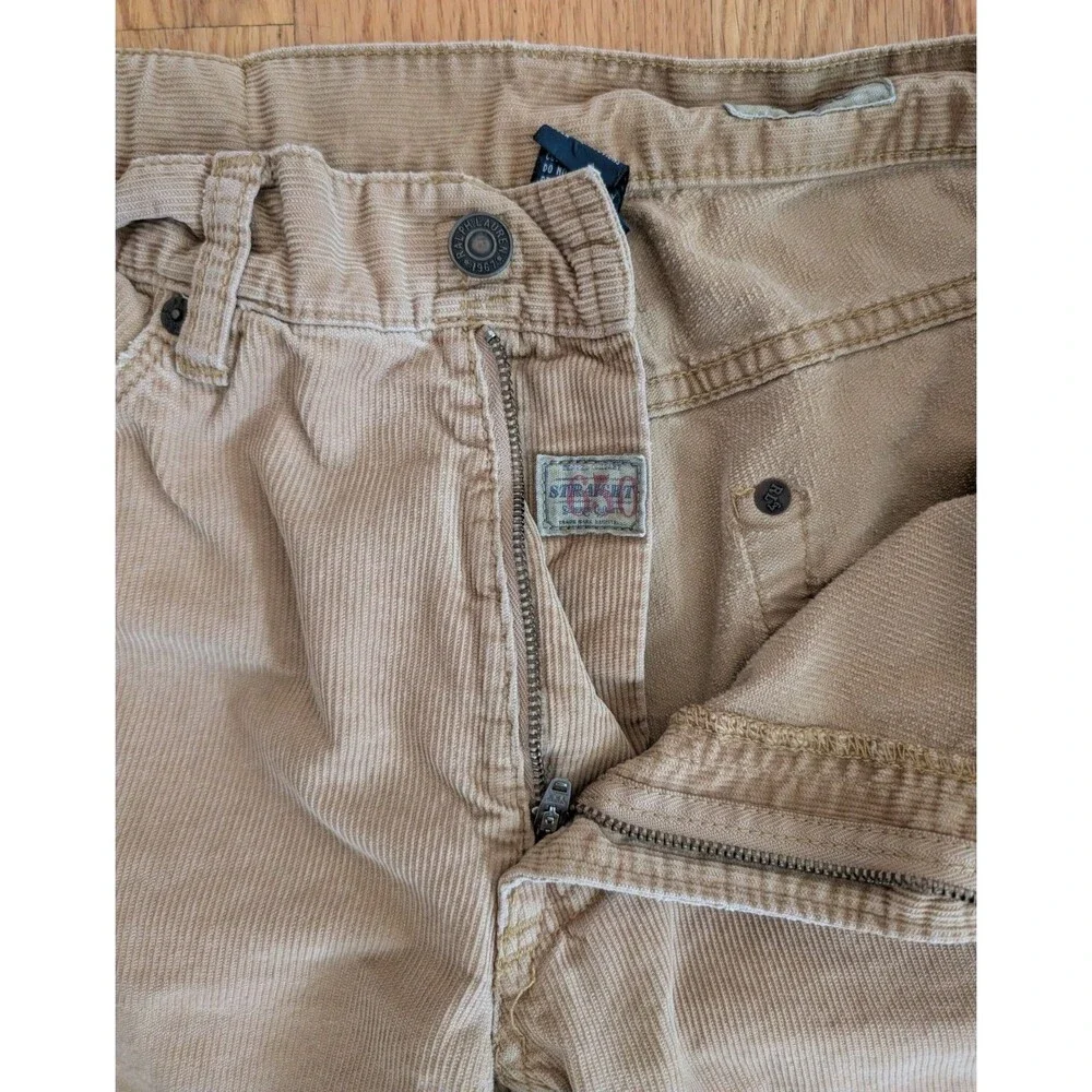 Polo Ralph Lauren Men's Corduroy Pants Tan 31 (32x30) Straight Leg Style 650